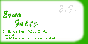 erno foltz business card